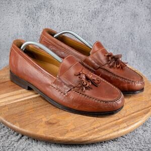 Cole Haan NikeAir Mens Tassel Loafers Size 11 M Brown Leather Casual C06982